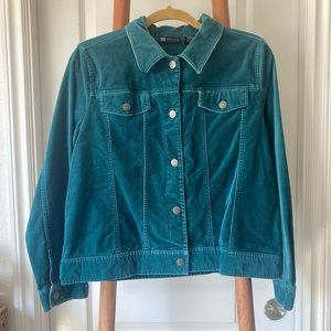 Dark teal velvet jacket